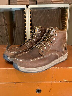 CARHARTT Men's Size 14 CMX4023 Lightweight Casual Wedge Brown Work Boots